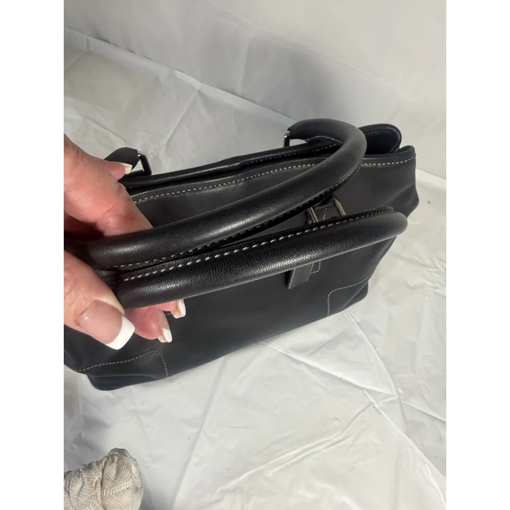 Coach Vintage Coach Hamptons Satchel doctor bag glove-tanned leather 7755 black - Picture 12 of 16